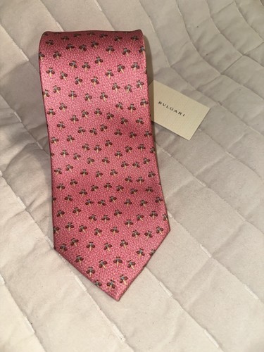 Bvlgari italy silk tie - italy, pink